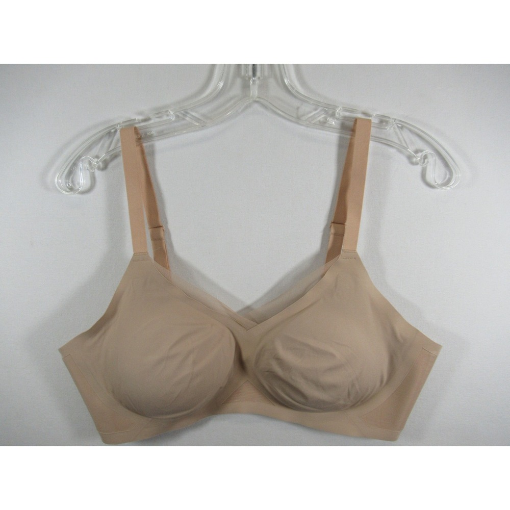 Honeylove Crossover Bra XL Beige Removable Pads Wireless lwbr0301
